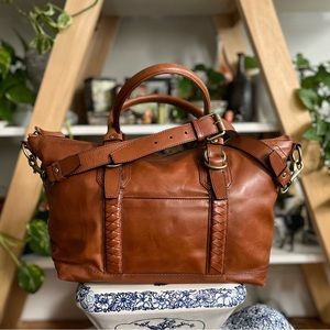 NWOT Cole Hahn Brown Leather Large Bag